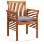 vidaXL Outdoor Dining Set Solid Wood Acacia Set Durable