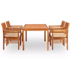 vidaXL Outdoor Dining Set Solid Wood Acacia Set Durable