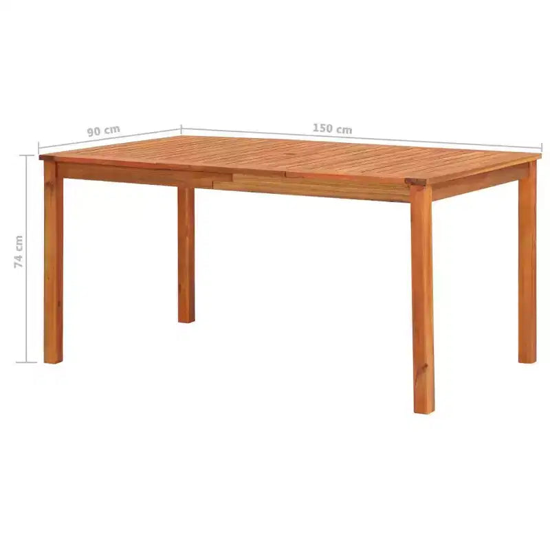 vidaXL Outdoor Dining Set Solid Wood Acacia Set Durable