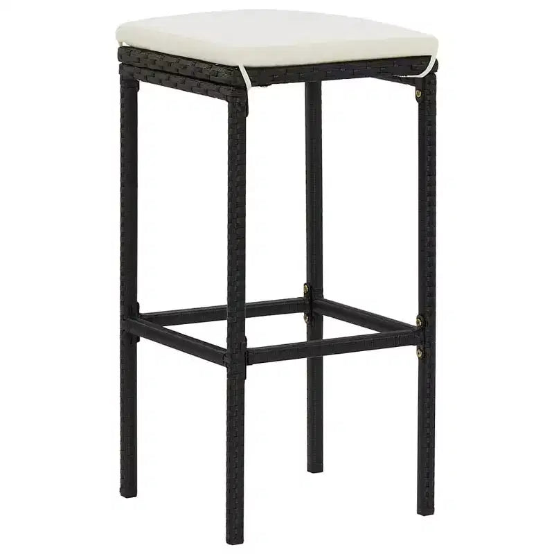 vidaXL Patio Bar Set Bar Table and Stools Patio Furniture Set with Cushions