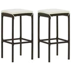 vidaXL Patio Bar Set Bar Table and Stools Patio Furniture Set with Cushions
