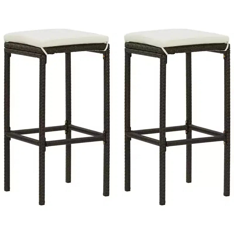 vidaXL Patio Bar Set Bar Table and Stools Patio Furniture Set with Cushions