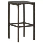 vidaXL Patio Bar Set Bar Table and Stools Patio Furniture Set with Cushions