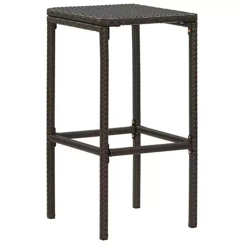 vidaXL Patio Bar Set Bar Table and Stools Patio Furniture Set with Cushions