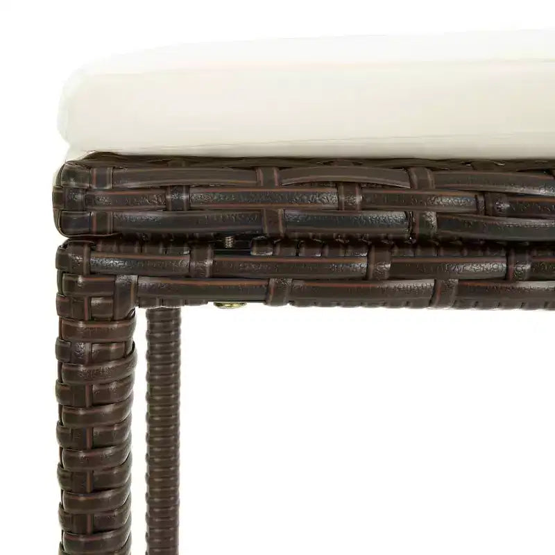 vidaXL Patio Bar Set Bar Table and Stools Patio Furniture Set with Cushions