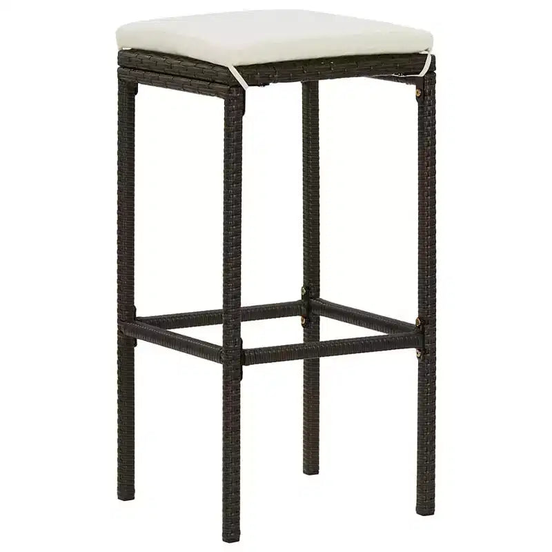 vidaXL Patio Bar Set Bar Table and Stools Patio Furniture Set with Cushions