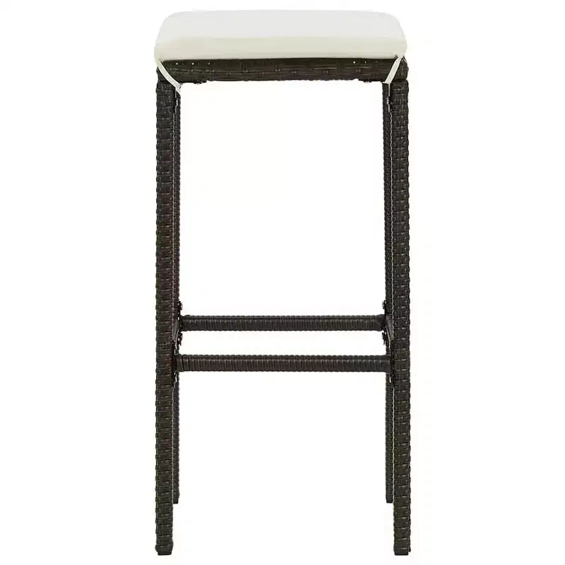 vidaXL Patio Bar Set Bar Table and Stools Patio Furniture Set with Cushions