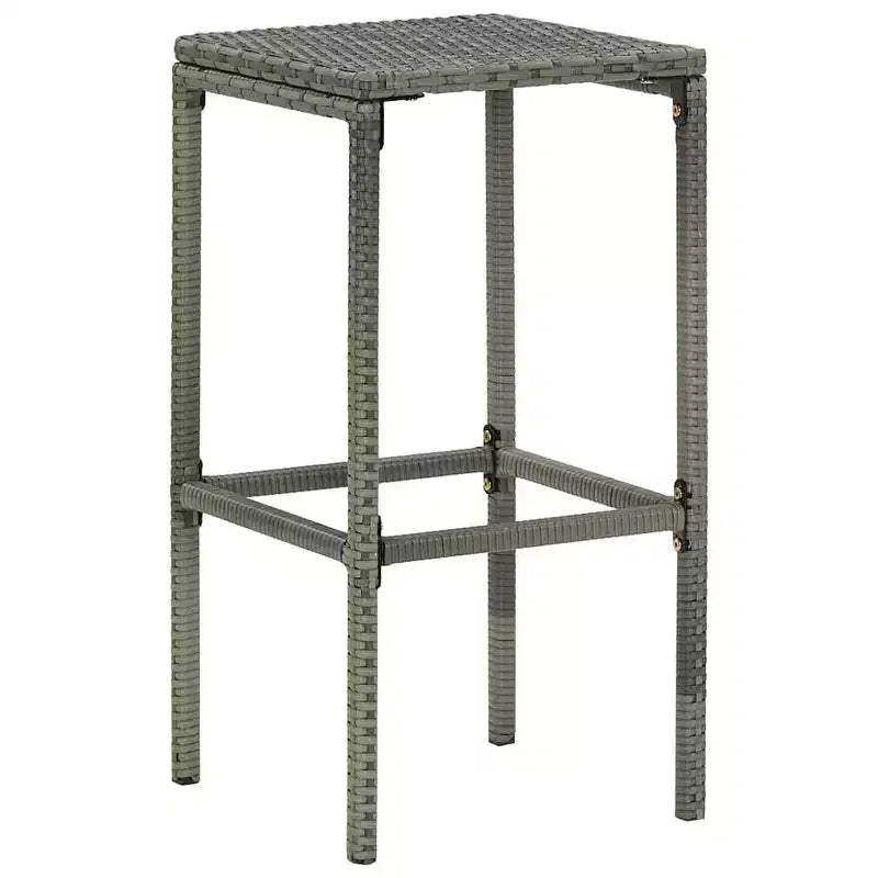 vidaXL Patio Bar Set Bar Table and Stools Patio Furniture Set with Cushions