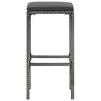 vidaXL Patio Bar Set Bar Table and Stools Patio Furniture Set with Cushions