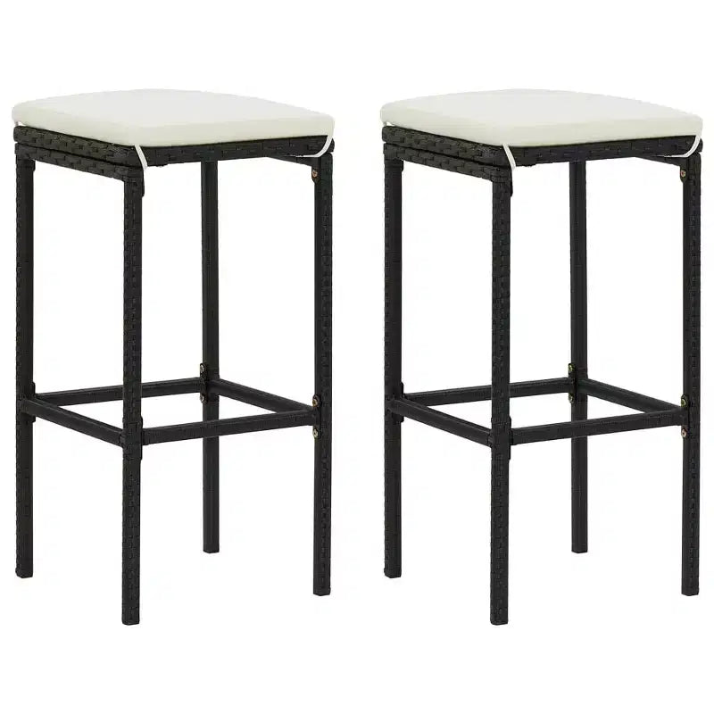 vidaXL Patio Bar Set Bar Table and Stools Patio Furniture Set with Cushions