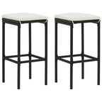 vidaXL Patio Bar Set Bar Table and Stools Patio Furniture Set with Cushions