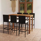 vidaXL Modern Outdoor Dining Set with Cushions - Choose Your Color