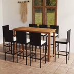 vidaXL Modern Outdoor Dining Set with Cushions - Choose Your Color