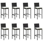 vidaXL Modern Outdoor Dining Set with Cushions - Choose Your Color