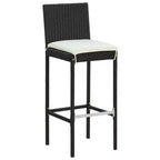 vidaXL Modern Outdoor Dining Set with Cushions - Choose Your Color