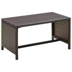 vidaXL Ensemble de canapés Résine tressée, acier revêtu par poudre, polyester Moyen