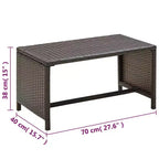 vidaXL Ensemble de canapés Résine tressée, acier revêtu par poudre, polyester Moyen