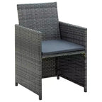 vidaXL Ensemble de canapés Résine tressée, acier revêtu par poudre, polyester Moyen