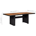 vidaXL Salon de Jardin Ensemble Table et Chaises Mobilier de Jardin en Résine Tressée