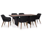 vidaXL Salon de Jardin Ensemble Table et Chaises Mobilier de Jardin en Résine Tressée