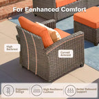 Ensemble de meubles de patio HOMLUX 8 pièces pour conversation extérieure