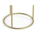 Romina Modern Contemporary 16 inch Wide Metal 2 Pc Nesting Table in Gold , Fully Assembled