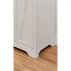 VIYET 68 Multi-Functional Living Room Sideboard, White Particle Board+MDF Storage Cabinet (Anti-Tipping Device for Living Room/Bedroom/Office)