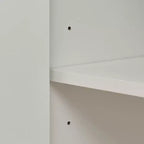 VIYET 68 Multi-Functional Living Room Sideboard, White Particle Board+MDF Storage Cabinet (Anti-Tipping Device for Living Room/Bedroom/Office)