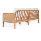 Christopher Knight Home Winona Patio 5 Piece Farmhouse Acacia Wood Wicker Seating Set with Slatted Coffee Table