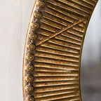 Miroir Mural Rond de Luxe de 31 po avec Cadre Texturé, Miroir Décoratif Bohème pour Salon, Entrée ou Couloir-Panipeachy