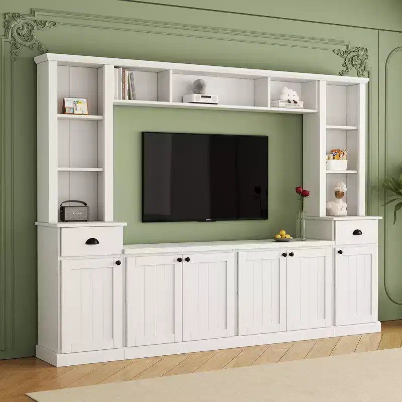 Meuble TV grand format Clihome avec ensemble mural de divertissement et pont pour salon