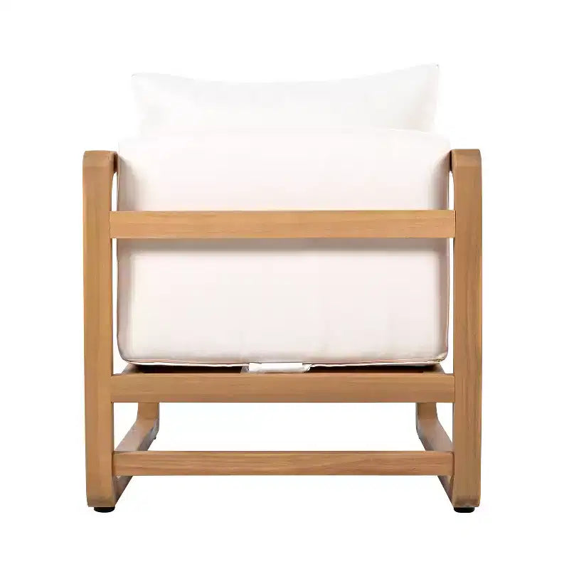 Christopher Knight Home Honora, ensemble de 2 fauteuils de patio surdimensionnés en bois d'acacia avec coussins et table en béton léger