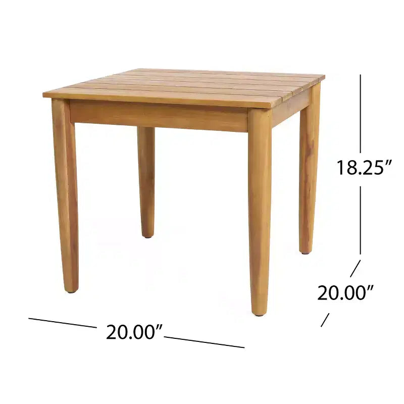 Christopher Knight Home Ananya Modern Patio Acacia Wood Seating Set with Slatted Side Table