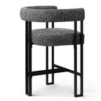 Modern 24 Counter Height Bar Stools Set of 8, Curved Back and Armrests, Fabric Upholstered Counter Stools for Kitchen Island or Bar-Panipeachy