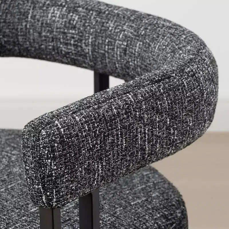 Modern 24 Counter Height Bar Stools Set of 8, Curved Back and Armrests, Fabric Upholstered Counter Stools for Kitchen Island or Bar-Panipeachy