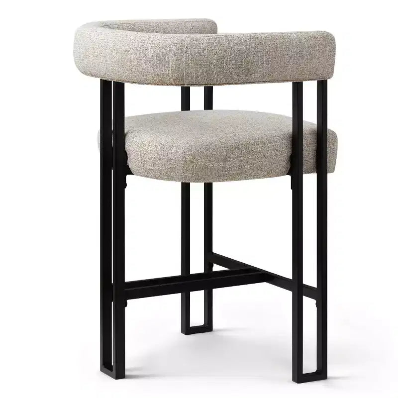 Modern 24 Counter Height Bar Stools Set of 8, Curved Back and Armrests, Fabric Upholstered Counter Stools for Kitchen Island or Bar-Panipeachy