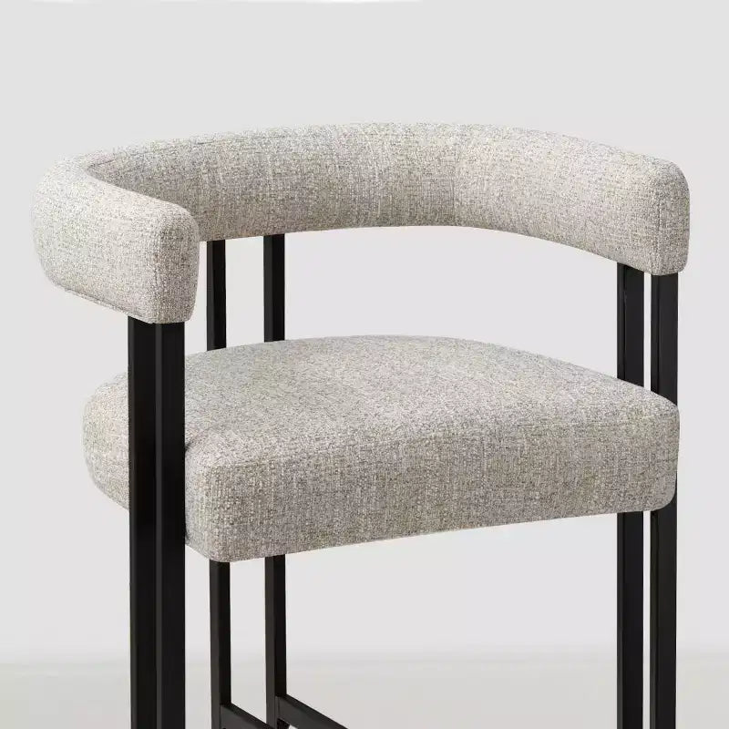 Modern 24 Counter Height Bar Stools Set of 8, Curved Back and Armrests, Fabric Upholstered Counter Stools for Kitchen Island or Bar-Panipeachy