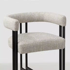 Modern 24 Counter Height Bar Stools Set of 8, Curved Back and Armrests, Fabric Upholstered Counter Stools for Kitchen Island or Bar-Panipeachy