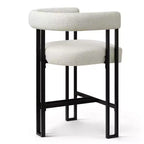 Modern 24 Counter Height Bar Stools Set of 8, Curved Back and Armrests, Fabric Upholstered Counter Stools for Kitchen Island or Bar-Panipeachy