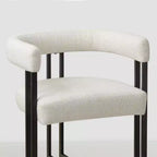 Modern 24 Counter Height Bar Stools Set of 8, Curved Back and Armrests, Fabric Upholstered Counter Stools for Kitchen Island or Bar-Panipeachy