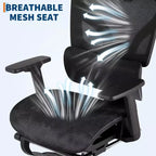 Chaise de bureau ergonomique, chaise de bureau confortable avec support lombaire haut et accoudoirs réglables en 3D, chaise pivotante pour le travail, les études, les jeux