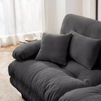 MAYEERTY 3 Seater Sectional Sofa Modular Deep Seat Couch for Living Room Gray
