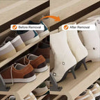 Wooden Shoe Cabinet with 3 Flip Drawers and Adjustable Shelf, Hidden Shoe Storage for Entryway, Hallway, and Living Room