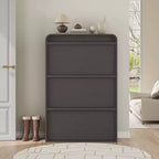 Wooden Shoe Cabinet with 3 Flip Drawers and Adjustable Shelf, Hidden Shoe Storage for Entryway, Hallway, and Living Room