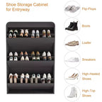 Wooden Shoe Cabinet with 3 Flip Drawers and Adjustable Shelf, Hidden Shoe Storage for Entryway, Hallway, and Living Room