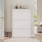 Wooden Shoe Cabinet with 3 Flip Drawers and Adjustable Shelf, Hidden Shoe Storage for Entryway, Hallway, and Living Room