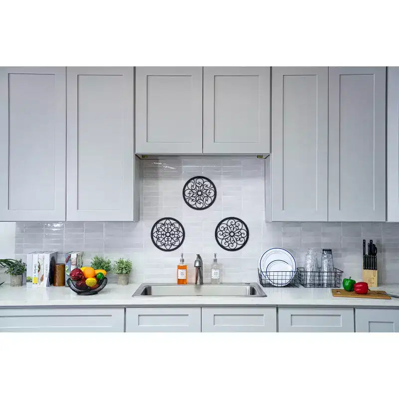 CASAINC 36 W x 34.5 H x 24 D Shaker Base Kitchen Cabinet with 3 Drawers, Solid Wood Frame, Water-Based Low-VOC Paint, Soft-Close, RTA, Dove Gray