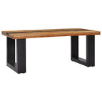 vidaXL Table Basse Bois de teck multicolore, Bois de manguier, Résine