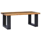 vidaXL Table Basse Bois de teck multicolore, Bois de manguier, Résine