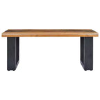 vidaXL Table Basse Bois de teck multicolore, Bois de manguier, Résine